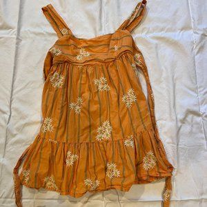 Urban outfitters Orange flower Babydoll dress